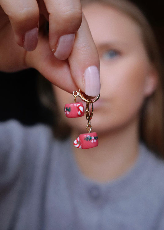 Christmas in a Cup Charm Earrings