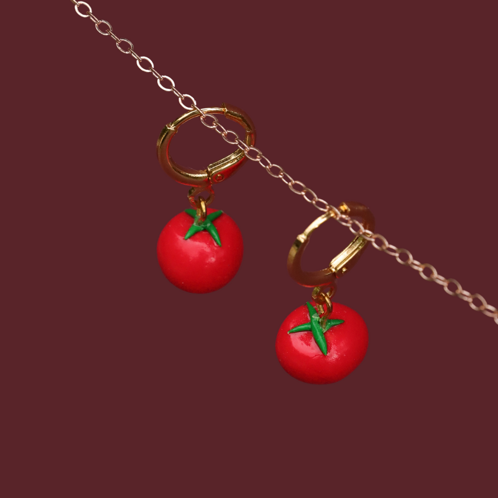 Cherry Tomato Charm Earrings